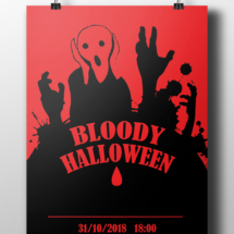 Plakát na Halloweenskou akci